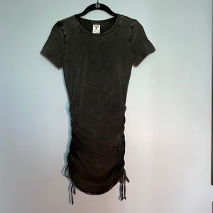 Faded Black Bodycon Dress (Pink)